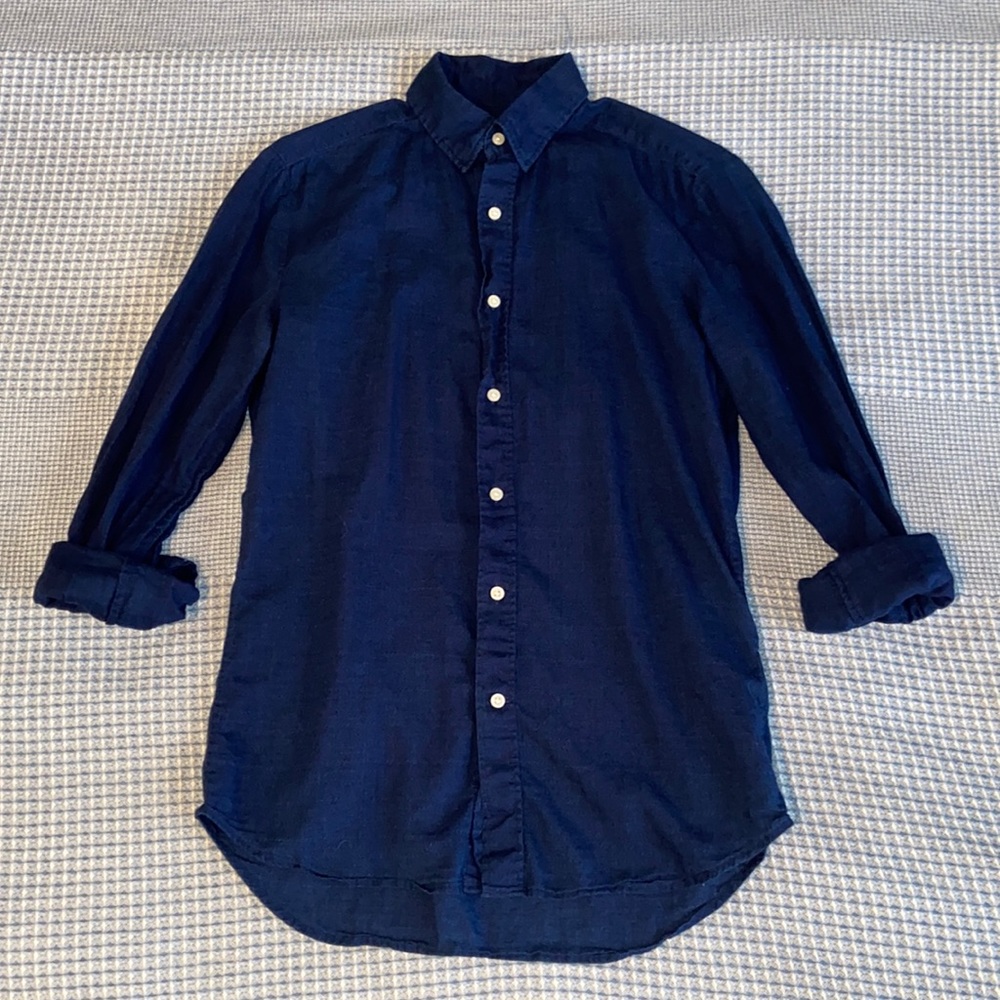 H&M Navy Button Down Shirt Size XS